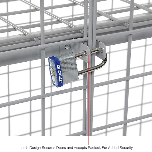 Global Industrial Wire Mesh Security Cage Locker, 36"Wx24"Dx36"H, Gray, Unassembled 25 Global Industrial Wire Mesh Security Cage Locker, 36"Wx24"Dx36"H, Gray, Unassembled - Image 23