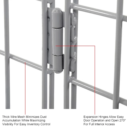 Global Industrial Wire Mesh Security Cage Locker, 36"Wx24"Dx36"H, Gray, Unassembled 26 Global Industrial Wire Mesh Security Cage Locker, 36"Wx24"Dx36"H, Gray, Unassembled - Image 24