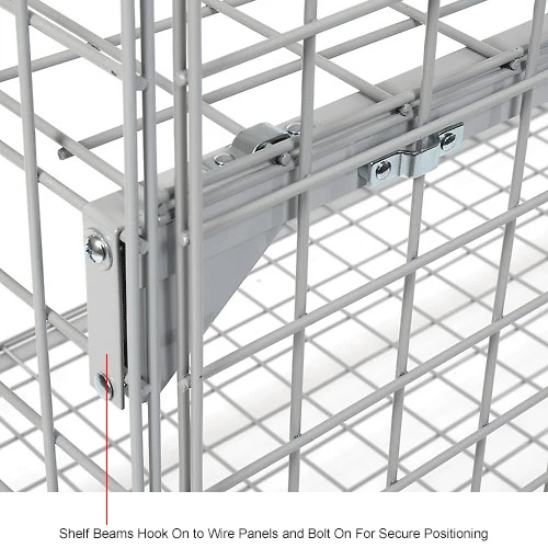 Global Industrial Wire Mesh Security Cage Locker, 36"Wx24"Dx36"H, Gray, Unassembled 27 Global Industrial Wire Mesh Security Cage Locker, 36"Wx24"Dx36"H, Gray, Unassembled - Image 25