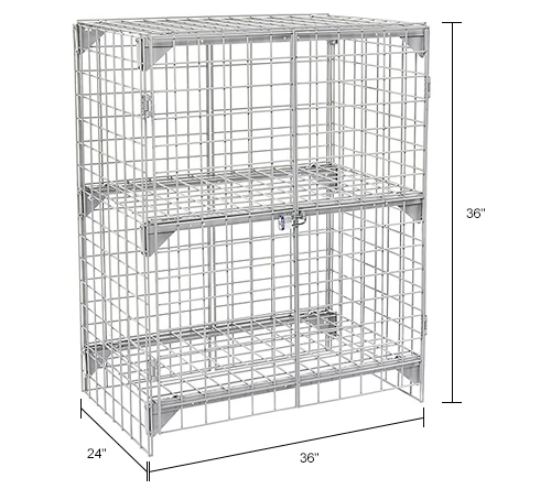 Global Industrial Wire Mesh Security Cage Locker, 36"Wx24"Dx36"H, Gray, Unassembled 28 Global Industrial Wire Mesh Security Cage Locker, 36"Wx24"Dx36"H, Gray, Unassembled - Image 26