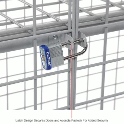 Global Industrial™ Wire Mesh Security Cage Locker, 36"Wx24"Dx48"H, Gray, Unassembled -Deals Lockers Store 184084IN 2wco
