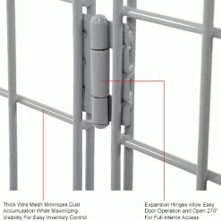 Global Industrial™ Wire Mesh Security Cage Locker, 36"Wx24"Dx48"H, Gray, Unassembled -Deals Lockers Store 184084IN 3wco