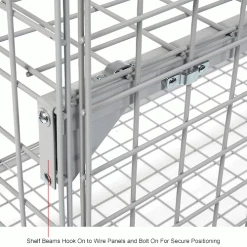 Global Industrial™ Wire Mesh Security Cage Locker, 36"Wx24"Dx48"H, Gray, Unassembled -Deals Lockers Store 184084IN 4wco