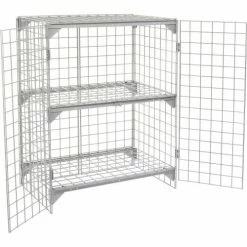 Global Industrial™ Wire Mesh Security Cage Locker, 36"Wx24"Dx48"H, Gray, Unassembled -Deals Lockers Store 184084 03 1