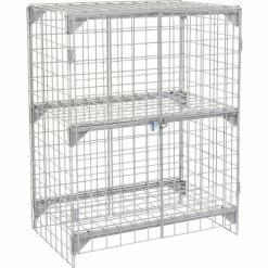 Global Industrial™ Wire Mesh Security Cage Locker, 36"Wx24"Dx48"H, Gray, Unassembled -Deals Lockers Store 184084 05 1