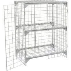 Global Industrial™ Wire Mesh Security Cage Locker, 36"Wx24"Dx48"H, Gray, Unassembled -Deals Lockers Store 184084 06 1