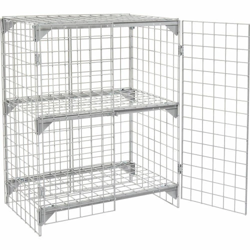 Global Industrial Wire Mesh Security Cage Locker, 36"Wx24"Dx36"H, Gray, Unassembled 10 Global Industrial Wire Mesh Security Cage Locker, 36"Wx24"Dx36"H, Gray, Unassembled - Image 8