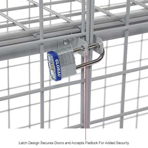 Global Industrial Wire Mesh Security Cage Locker, 36"Wx24"Dx60"H, Gray, Unassembled 28 Global Industrial Wire Mesh Security Cage Locker, 36"Wx24"Dx60"H, Gray, Unassembled - Image 26