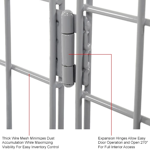 Global Industrial Wire Mesh Security Cage Locker, 36"Wx24"Dx60"H, Gray, Unassembled 29 Global Industrial Wire Mesh Security Cage Locker, 36"Wx24"Dx60"H, Gray, Unassembled - Image 27
