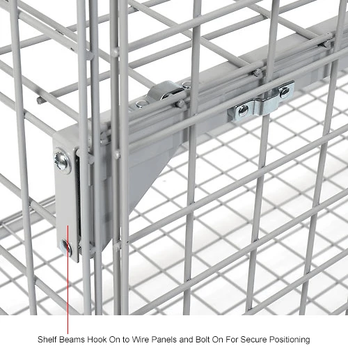 Global Industrial Wire Mesh Security Cage Locker, 36"Wx24"Dx60"H, Gray, Unassembled 30 Global Industrial Wire Mesh Security Cage Locker, 36"Wx24"Dx60"H, Gray, Unassembled - Image 28