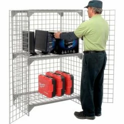 Global Industrial Wire Mesh Security Cage Locker, 36"Wx24"Dx60"H, Gray, Unassembled 34 Global Industrial Wire Mesh Security Cage Locker, 36"Wx24"Dx60"H, Gray, Unassembled -Deals Lockers Store 184085 02