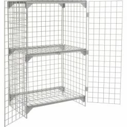 Global Industrial Wire Mesh Security Cage Locker, 36"Wx24"Dx60"H, Gray, Unassembled 35 Global Industrial Wire Mesh Security Cage Locker, 36"Wx24"Dx60"H, Gray, Unassembled -Deals Lockers Store 184085 03