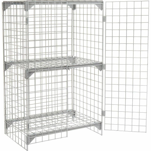 Global Industrial Wire Mesh Security Cage Locker, 36"Wx24"Dx60"H, Gray, Unassembled 10 Global Industrial Wire Mesh Security Cage Locker, 36"Wx24"Dx60"H, Gray, Unassembled - Image 8