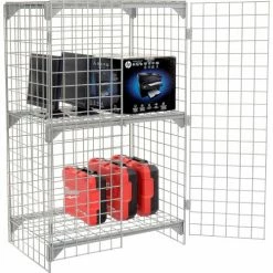 Global Industrial Wire Mesh Security Cage Locker, 36"Wx24"Dx60"H, Gray, Unassembled 41 Global Industrial Wire Mesh Security Cage Locker, 36"Wx24"Dx60"H, Gray, Unassembled -Deals Lockers Store 184085 09