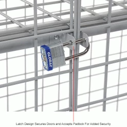 Global Industrial™ Wire Mesh Security Cage Locker, 36"Wx24"Dx72"H, Gray, Unassembled -Deals Lockers Store 184086IN 2wco