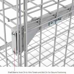 Global Industrial™ Wire Mesh Security Cage Locker, 36"Wx24"Dx72"H, Gray, Unassembled -Deals Lockers Store 184086IN 4wco