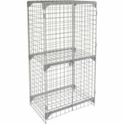 Global Industrial™ Wire Mesh Security Cage Locker, 36"Wx24"Dx72"H, Gray, Unassembled -Deals Lockers Store 184086 04