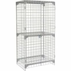 Global Industrial™ Wire Mesh Security Cage Locker, 36"Wx24"Dx72"H, Gray, Unassembled -Deals Lockers Store 184086 05