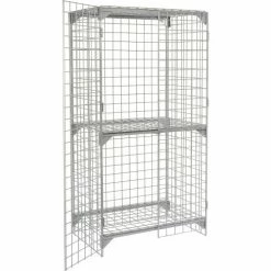 Global Industrial™ Wire Mesh Security Cage Locker, 36"Wx24"Dx72"H, Gray, Unassembled -Deals Lockers Store 184086 06