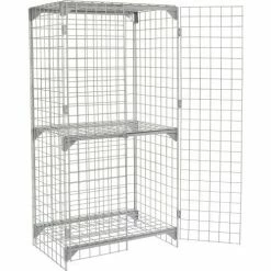 Global Industrial™ Wire Mesh Security Cage Locker, 36"Wx24"Dx72"H, Gray, Unassembled -Deals Lockers Store 184086 07