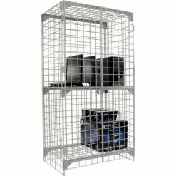 Global Industrial™ Wire Mesh Security Cage Locker, 36"Wx24"Dx72"H, Gray, Unassembled -Deals Lockers Store 184086 08