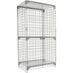 Global Industrial™ Wire Mesh Security Cage Locker, 36"Wx24"Dx72"H, Gray, Unassembled -Deals Lockers Store 184086 11