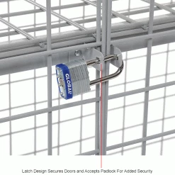 Global Industrial™ Wire Mesh Security Cage Locker, 48"Wx24"Dx36"H, Gray, Unassembled -Deals Lockers Store 184087IN 2wco