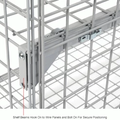 Global Industrial™ Wire Mesh Security Cage Locker, 48"Wx24"Dx36"H, Gray, Unassembled -Deals Lockers Store 184087IN 4wco