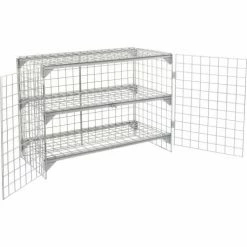 Global Industrial™ Wire Mesh Security Cage Locker, 48"Wx24"Dx36"H, Gray, Unassembled -Deals Lockers Store 184087 03
