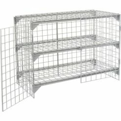 Global Industrial™ Wire Mesh Security Cage Locker, 48"Wx24"Dx36"H, Gray, Unassembled -Deals Lockers Store 184087 06