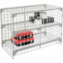 Global Industrial™ Wire Mesh Security Cage Locker, 48"Wx24"Dx36"H, Gray, Unassembled -Deals Lockers Store 184087 08