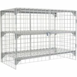 Global Industrial™ Wire Mesh Security Cage Locker, 48"Wx24"Dx36"H, Gray, Unassembled -Deals Lockers Store 184087 12