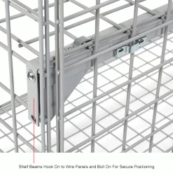 Global Industrial™ Wire Mesh Security Cage Locker, 60"Wx24"Dx60"H, Gray, Unassembled -Deals Lockers Store 184092IN 4wco