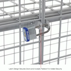 Global Industrial™ Wire Mesh Security Cage Locker, 60"Wx24"Dx72"H, Gray, Unassembled -Deals Lockers Store 184093IN 2wco