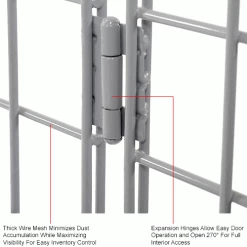 Global Industrial™ Wire Mesh Security Cage Locker, 60"Wx24"Dx72"H, Gray, Unassembled -Deals Lockers Store 184093IN 3wco