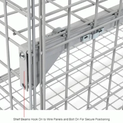Global Industrial™ Wire Mesh Security Cage Locker, 60"Wx24"Dx72"H, Gray, Unassembled -Deals Lockers Store 184093IN 4wco