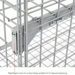 Global Industrial™ Wire Mesh Security Cage Locker, 72"Wx24"Dx60"H, Gray, Unassembled -Deals Lockers Store 184095IN 4wco