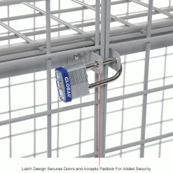 Global Industrial™ Wire Mesh Security Cage Locker, 72"Wx24"Dx72"H, Gray, Unassembled -Deals Lockers Store 184096IN 2wco