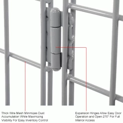 Global Industrial™ Wire Mesh Security Cage Locker, 72"Wx24"Dx72"H, Gray, Unassembled -Deals Lockers Store 184096IN 3wco
