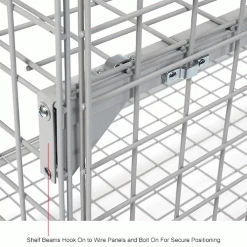 Global Industrial™ Wire Mesh Security Cage Locker, 72"Wx24"Dx72"H, Gray, Unassembled -Deals Lockers Store 184096IN 4wco