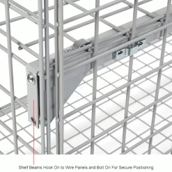 Global Industrial™ Wire Mesh Security Cage Locker, 48"Wx36"Dx48"H, Gray, Unassembled -Deals Lockers Store 184097IN 4wco