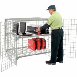Global Industrial Wire Mesh Security Cage Locker, 48"Wx24"Dx48"H, Gray, Unassembled 34 Global Industrial Wire Mesh Security Cage Locker, 48"Wx24"Dx48"H, Gray, Unassembled -Deals Lockers Store 184097 02