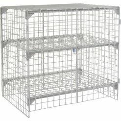 Global Industrial Wire Mesh Security Cage Locker, 48"Wx24"Dx48"H, Gray, Unassembled 37 Global Industrial Wire Mesh Security Cage Locker, 48"Wx24"Dx48"H, Gray, Unassembled -Deals Lockers Store 184097 05