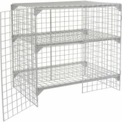 Global Industrial™ Wire Mesh Security Cage Locker, 48"Wx36"Dx48"H, Gray, Unassembled -Deals Lockers Store 184097 06 1