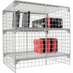 Global Industrial Wire Mesh Security Cage Locker, 48"Wx24"Dx48"H, Gray, Unassembled 40 Global Industrial Wire Mesh Security Cage Locker, 48"Wx24"Dx48"H, Gray, Unassembled -Deals Lockers Store 184097 08