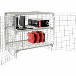 Global Industrial™ Wire Mesh Security Cage Locker, 48"Wx36"Dx48"H, Gray, Unassembled -Deals Lockers Store 184097 10 1