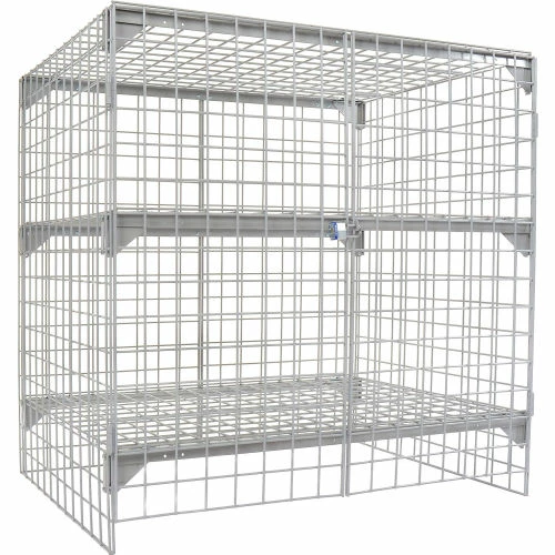 Global Industrial Wire Mesh Security Cage Locker, 48"Wx24"Dx48"H, Gray, Unassembled 15 Global Industrial Wire Mesh Security Cage Locker, 48"Wx24"Dx48"H, Gray, Unassembled - Image 13