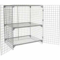 Global Industrial™ Wire Mesh Security Cage Locker, 48"Wx24"Dx60"H, Gray, Unassembled -Deals Lockers Store 184098 03