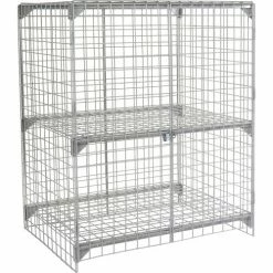 Global Industrial™ Wire Mesh Security Cage Locker, 48"Wx36"Dx60"H, Gray, Unassembled -Deals Lockers Store 184098 05 1