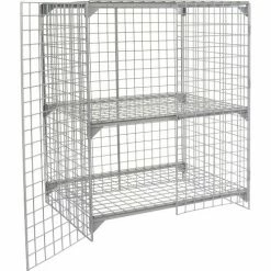 Global Industrial™ Wire Mesh Security Cage Locker, 48"Wx36"Dx60"H, Gray, Unassembled -Deals Lockers Store 184098 06 1